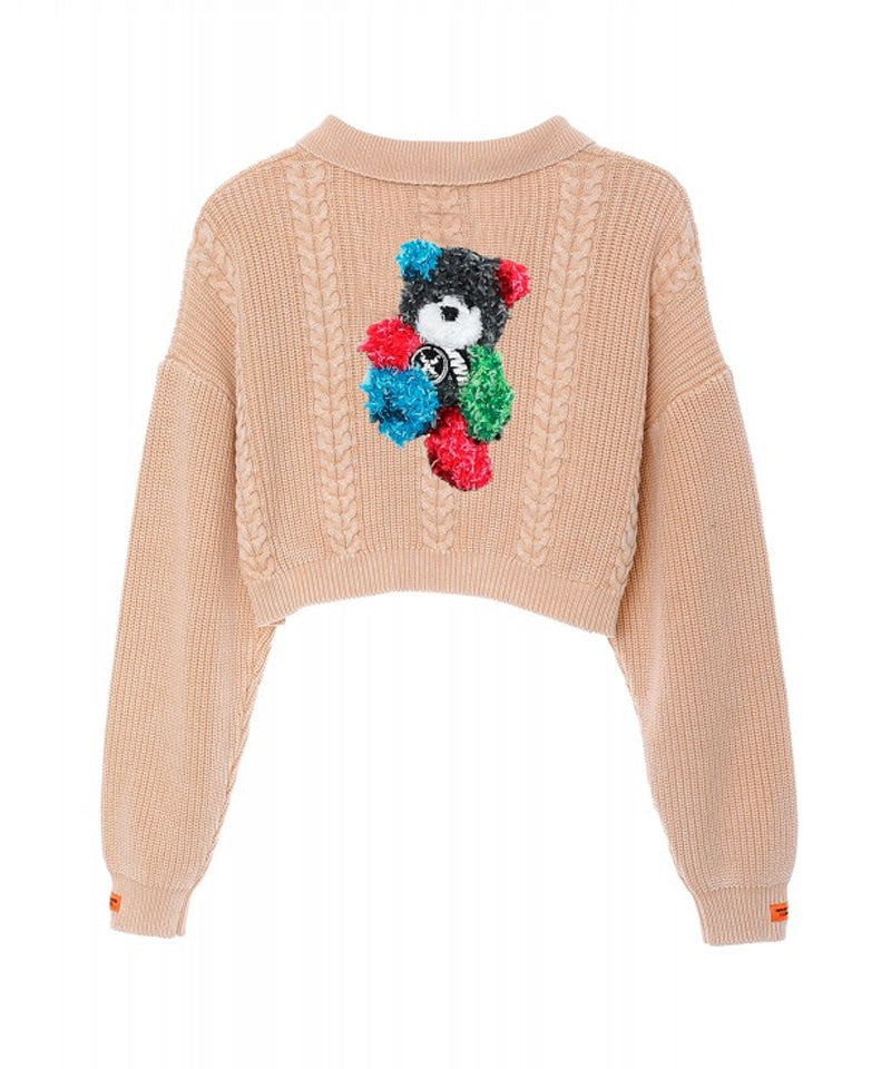 【MWM】TEDDY CROPPED KNITWEAR