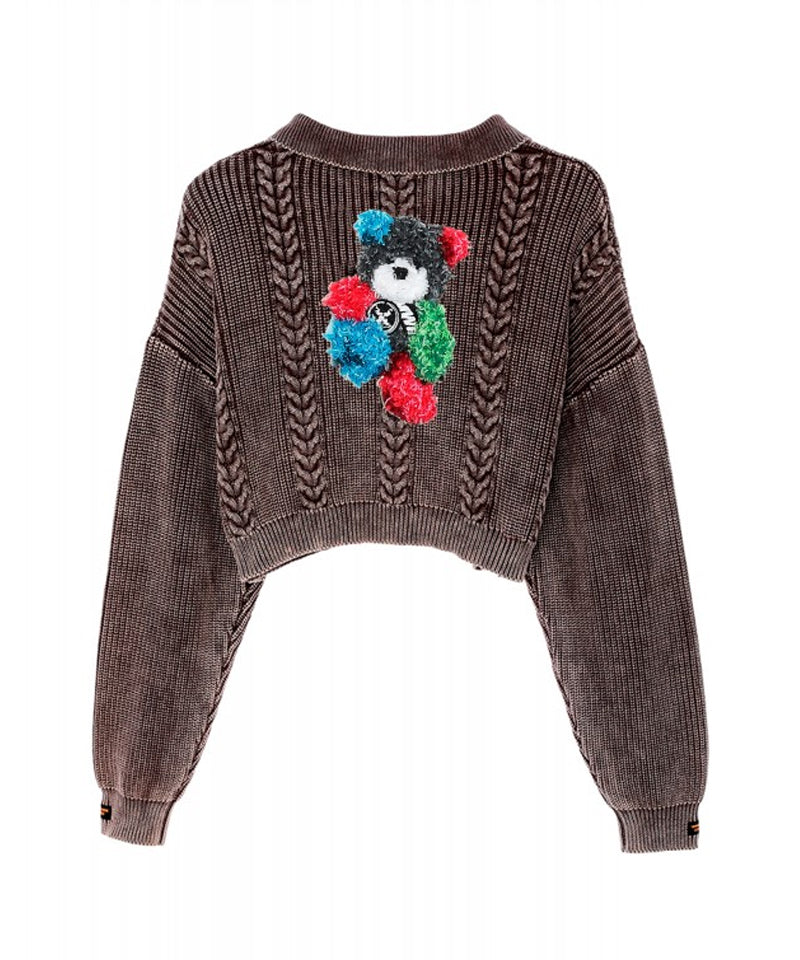 【MWM】TEDDY CROPPED KNITWEAR