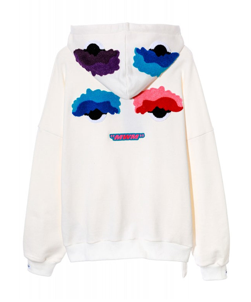 【MWM】HOODIE WITH EYES WHITE