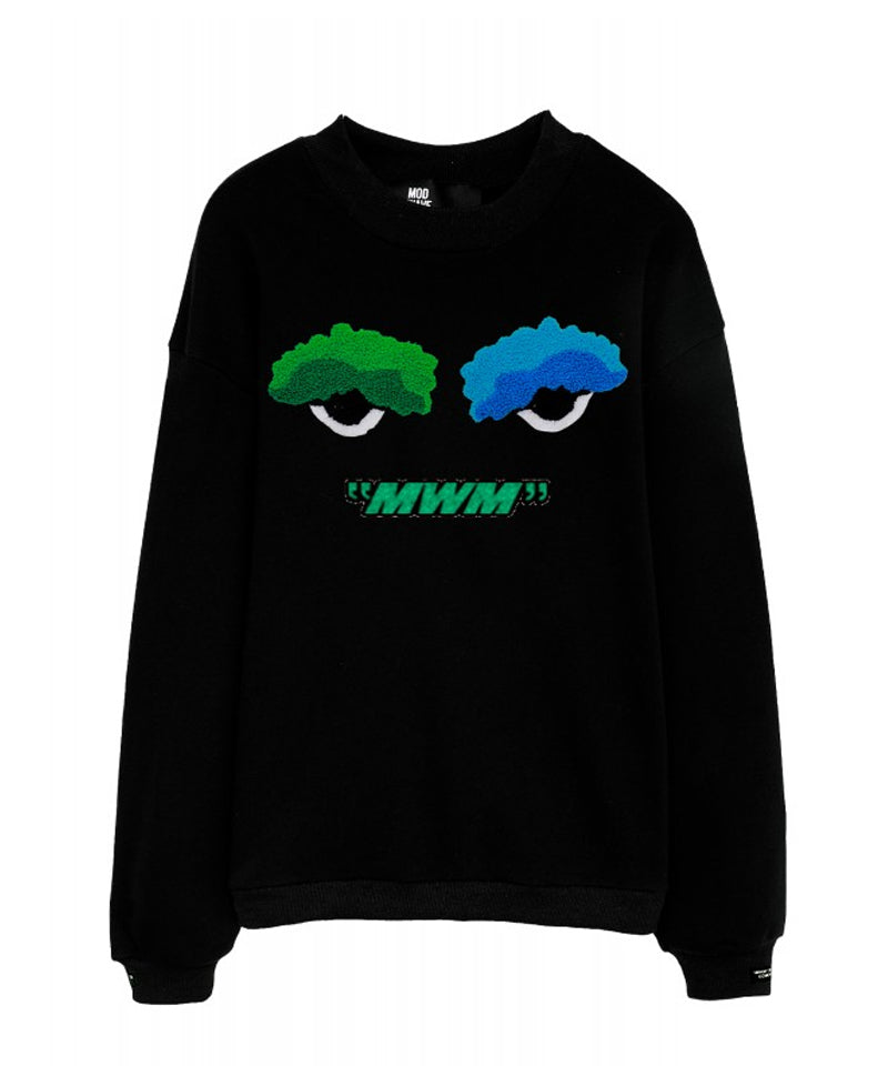 【MWM】SWEATSHIRT WITH EYES BLACK