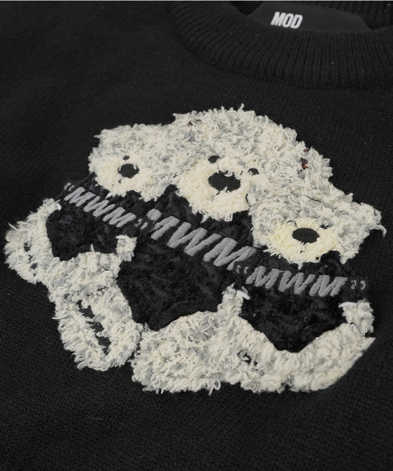 【MWM】TEDDY KNITWEAR BLACK