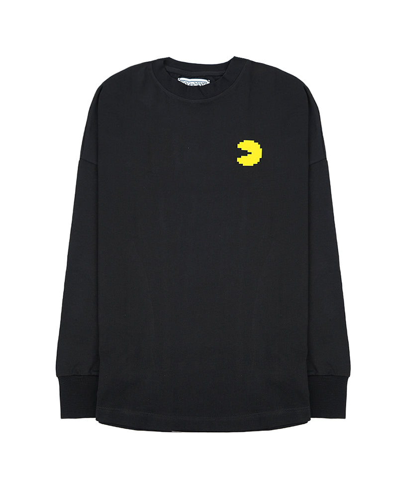 【W/STUDIO×PAC-MAN】Stage L/S T-shirt / BLACK