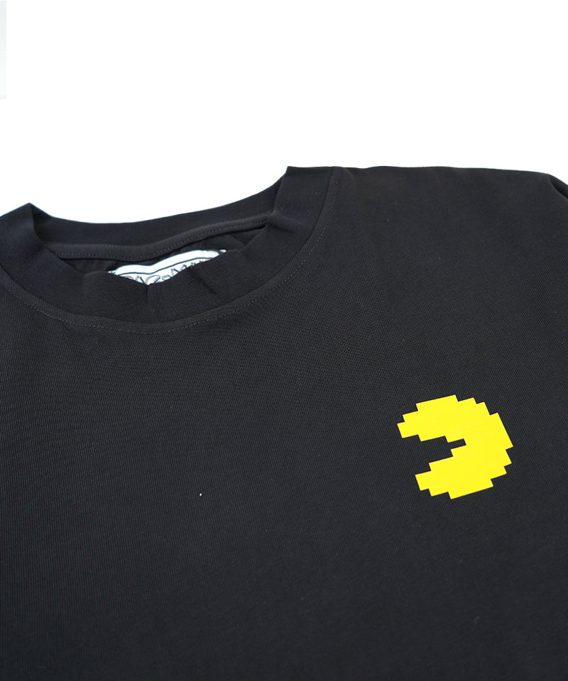 【W/STUDIO×PAC-MAN】Stage L/S T-shirt / BLACK