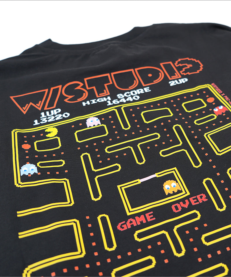 【W/STUDIO×PAC-MAN】Stage L/S T-shirt / BLACK