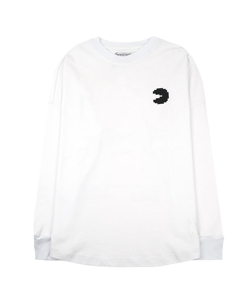 【W/STUDIO×PAC-MAN】Stage L/S T-shirt / WHITE