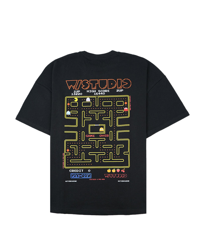 【W/STUDIO×PAC-MAN】Stage T-shirt / BLACK