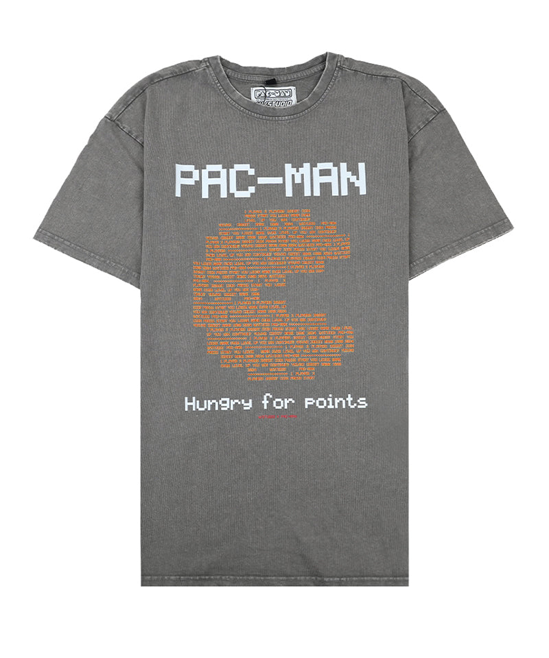 【W/STUDIO×PAC-MAN】HUNGRY T-shirt / ASPHALT