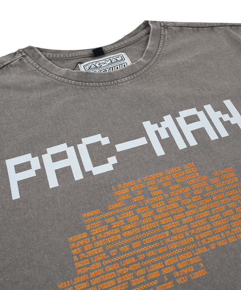 【W/STUDIO×PAC-MAN】HUNGRY T-shirt / ASPHALT