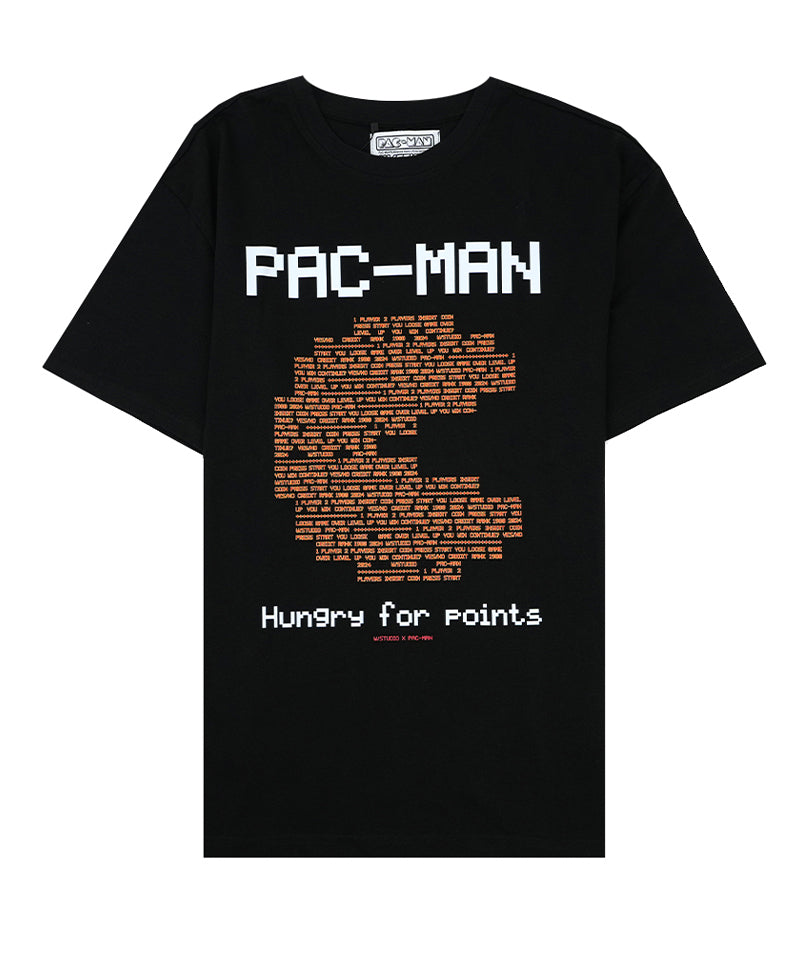 【W/STUDIO×PAC-MAN】HUNGRY T-shirt / BLACK