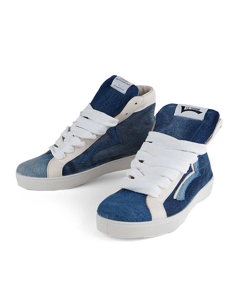 【LE SIGNE】Denim High-cut Sneakers