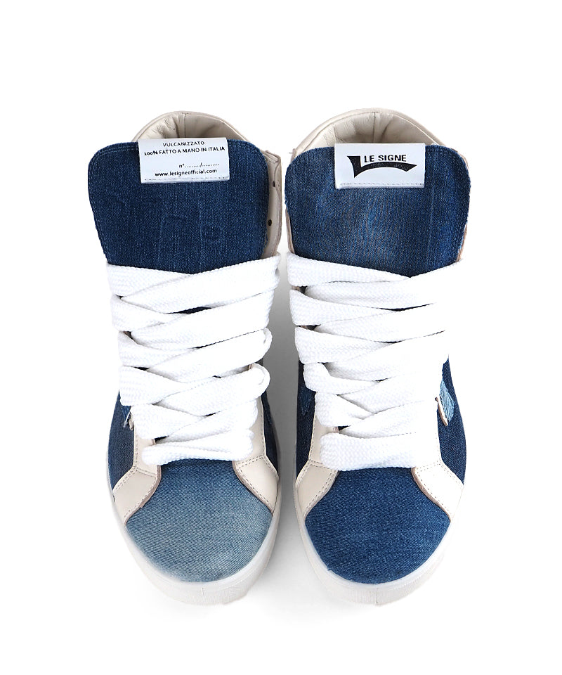 【LE SIGNE】Denim High-cut Sneakers