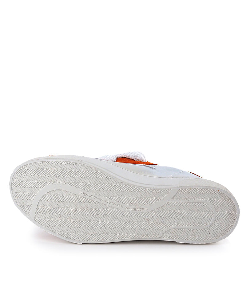 【LE SIGNE】Wide Shoelace Sneakers（White×Orange）