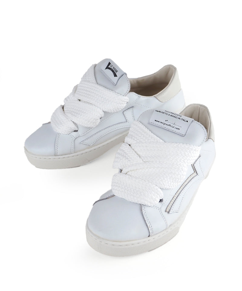 【LE SIGNE】Wide Shoelace Sneakers（White）