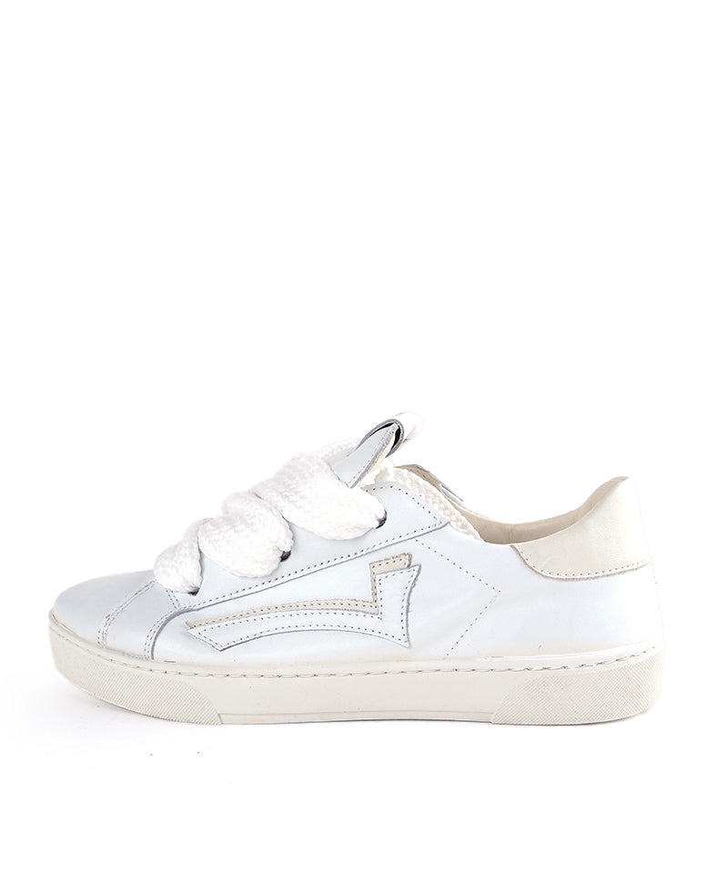 【LE SIGNE】Wide Shoelace Sneakers（White）