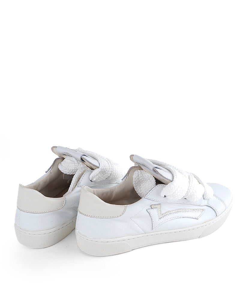 【LE SIGNE】Wide Shoelace Sneakers（White）