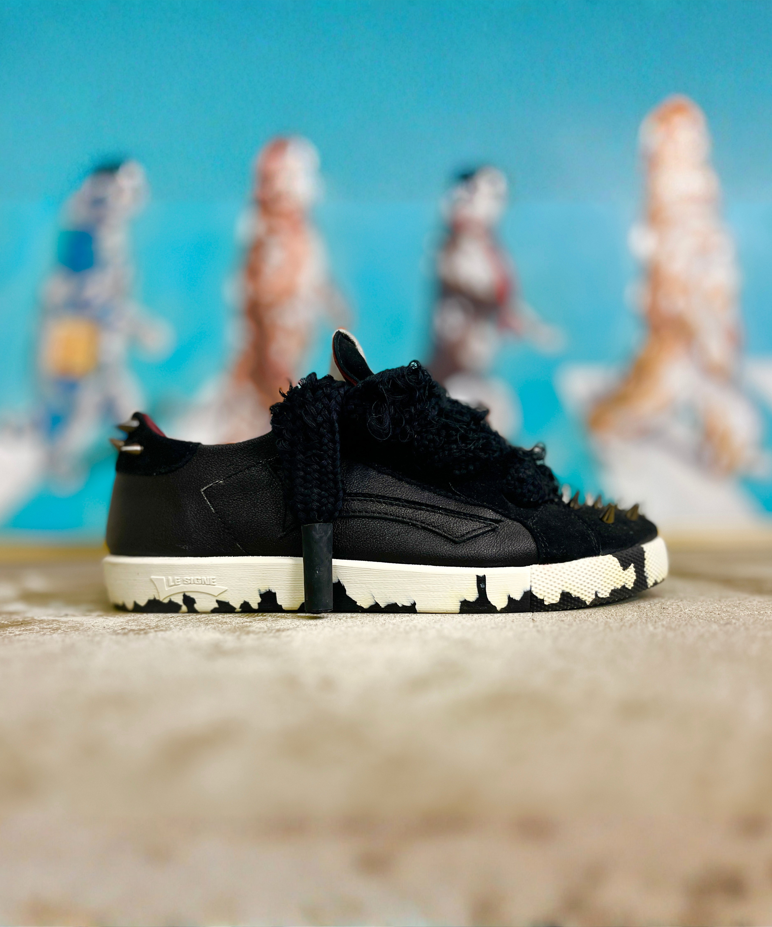 【LE SIGNE】ROCK STAR Low-sole Black sneaker