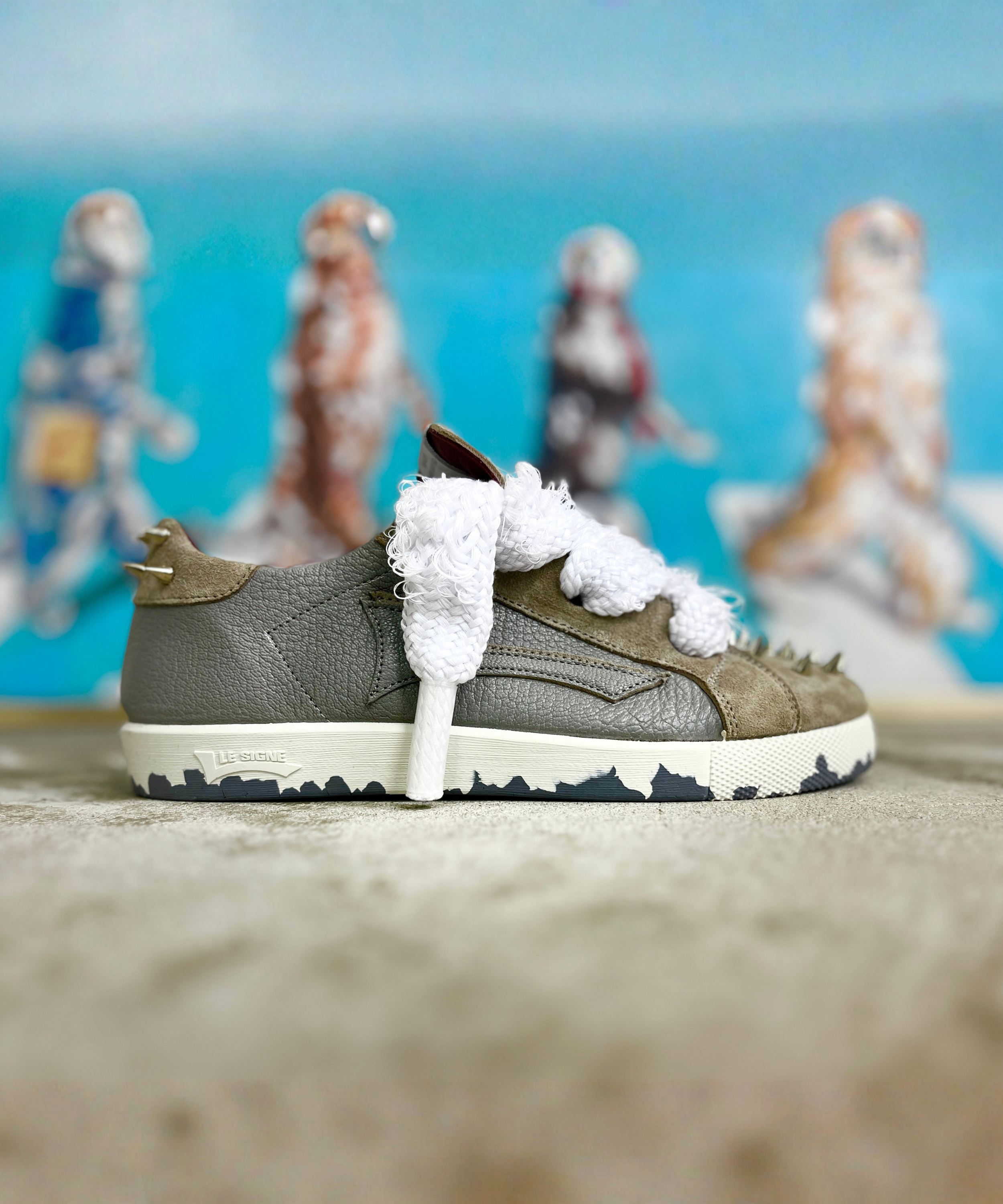 【LE SIGNE】ROCK STAR Low-sole Gray sneaker