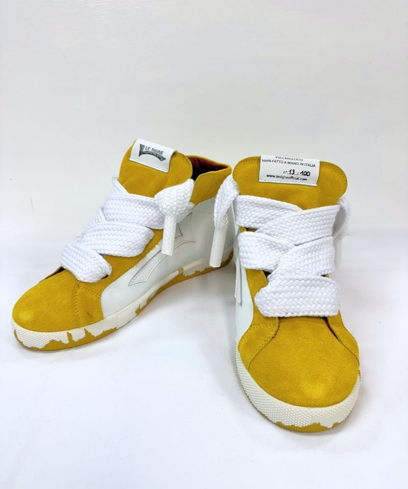 【LE SIGNE】CLASSIC High-sole White&Yellow sneaker