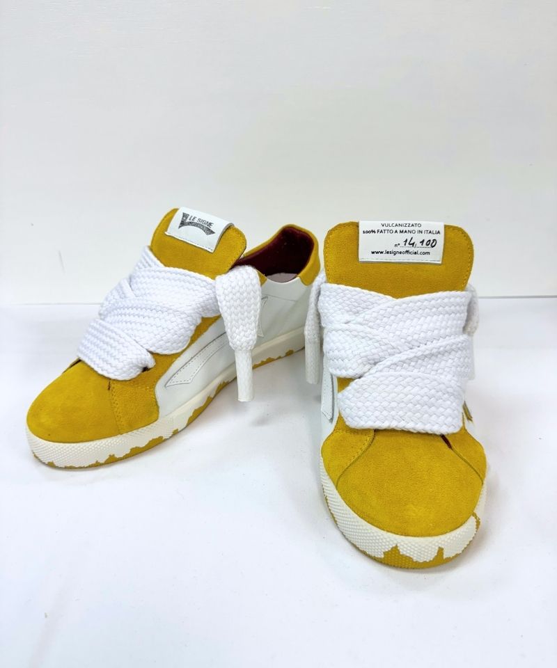 【LE SIGNE】CLASSIC Low-sole White&Yellow sneaker