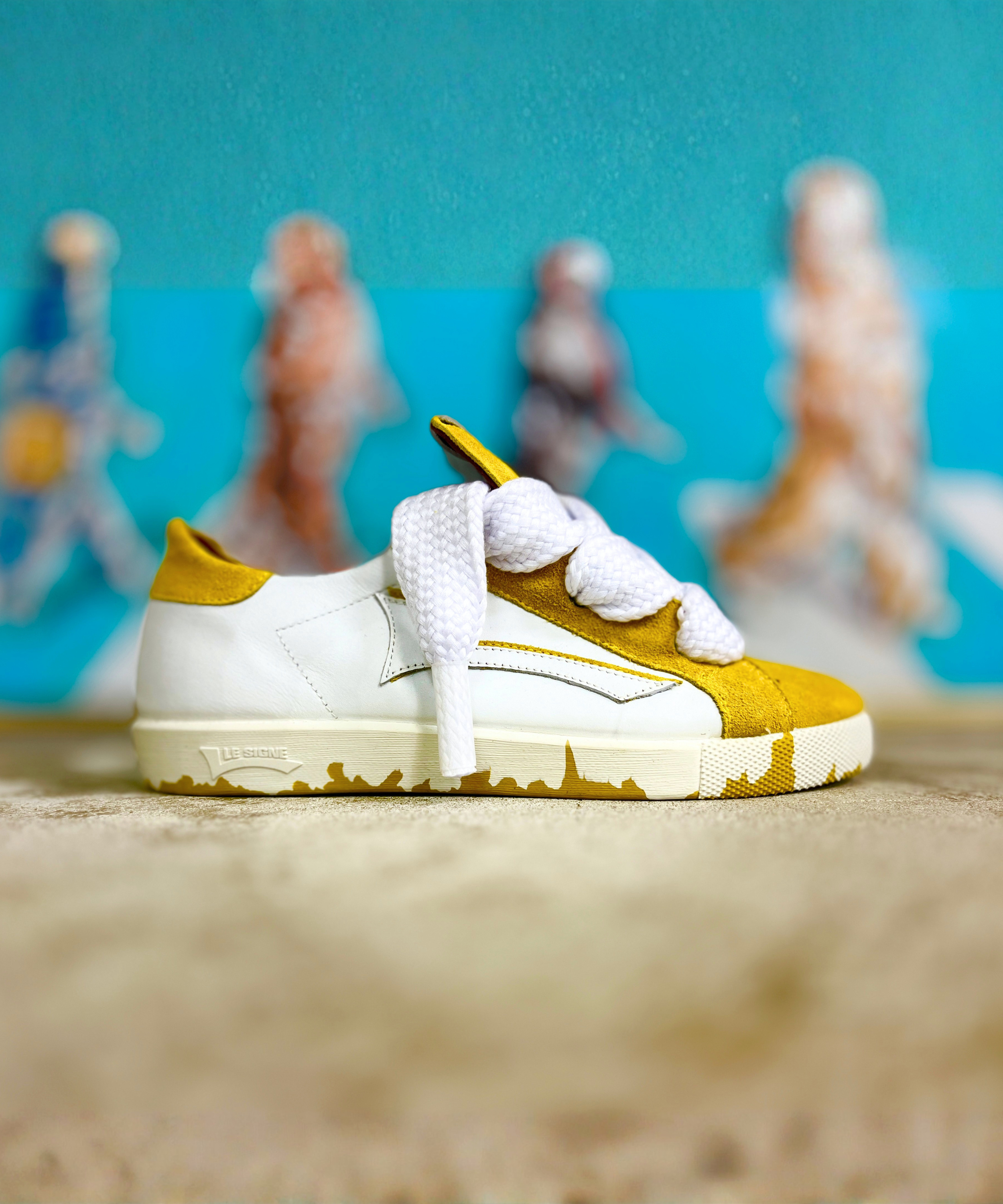 【LE SIGNE】CLASSIC Low-sole White&Yellow sneaker