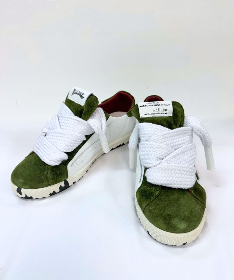 【LE SIGNE】CLASSIC Low-sole White&MilitaryGreen sneaker